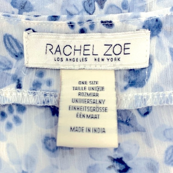 Rachel Zoe Blue Floral Kimono Robe Loungewear Cover Up Dress Women’s One size - Picture 12 of 14
